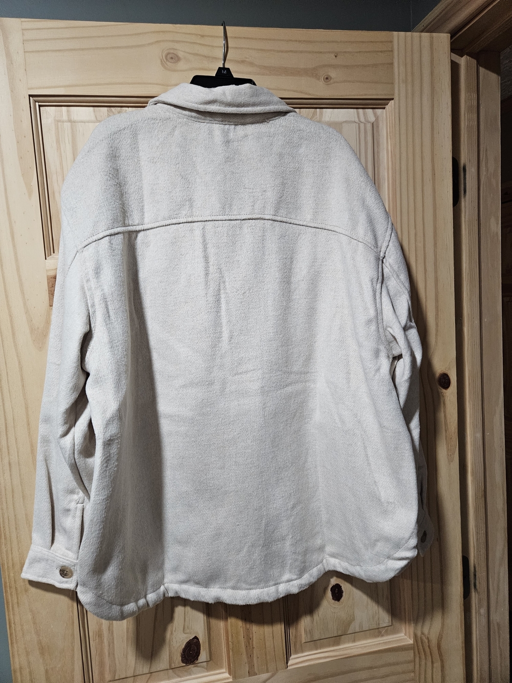 Women's Cream Utility Shacket Jacket - Picture 2 of 3